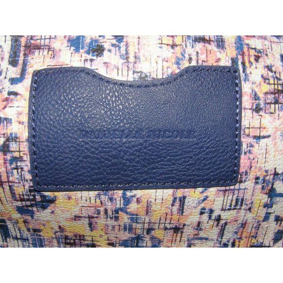 NEW NWOT Multicolored Textured 18X12 Tote Bag & Removable Pouch DANIELLE NICOLE - Picture 3 of 4